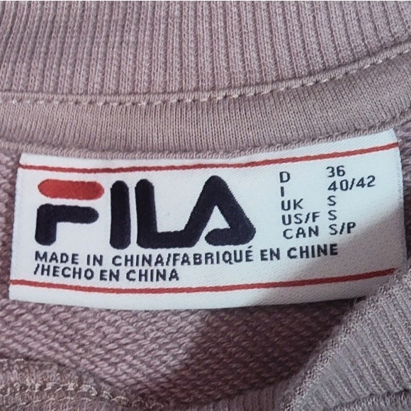 Fila Light Purple Classic Logo Sweatshirt Size Small - Picture 3 of 4